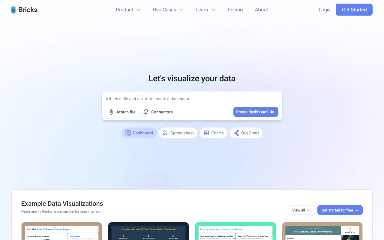 Bricks homepage
