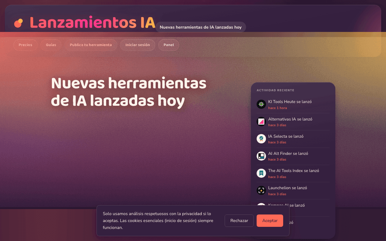 Lanzamientos IA homepage