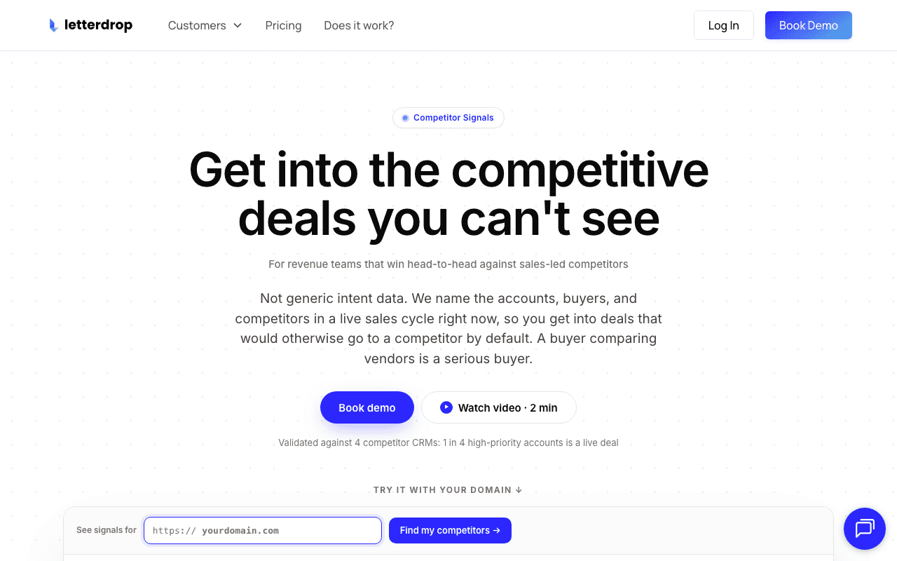 Letterdrop homepage