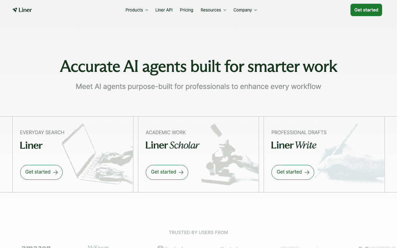 Liner homepage