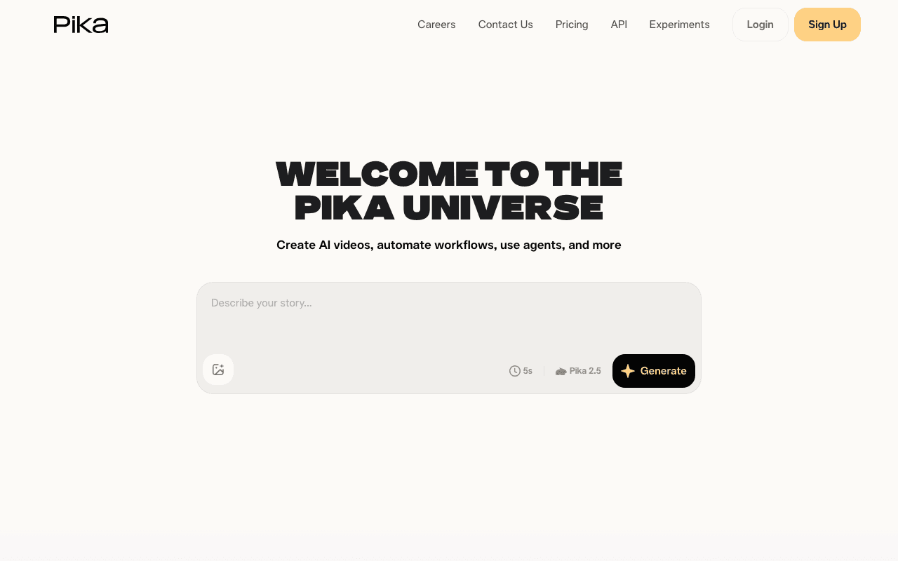 Pika homepage