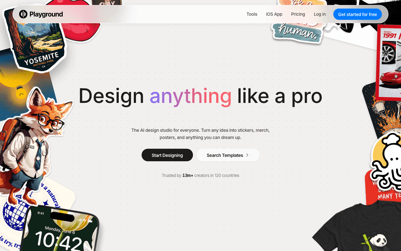 Playground homepage