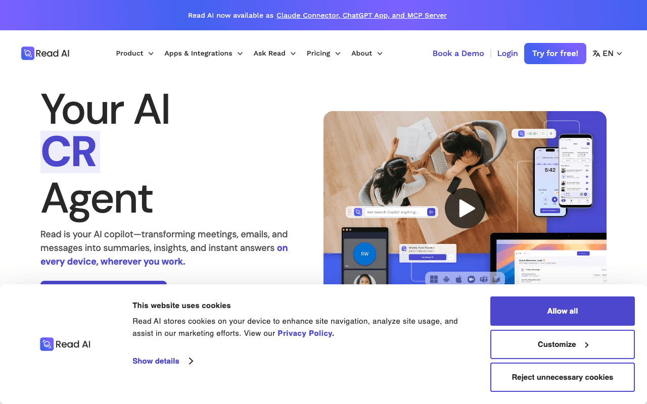 Read AI homepage