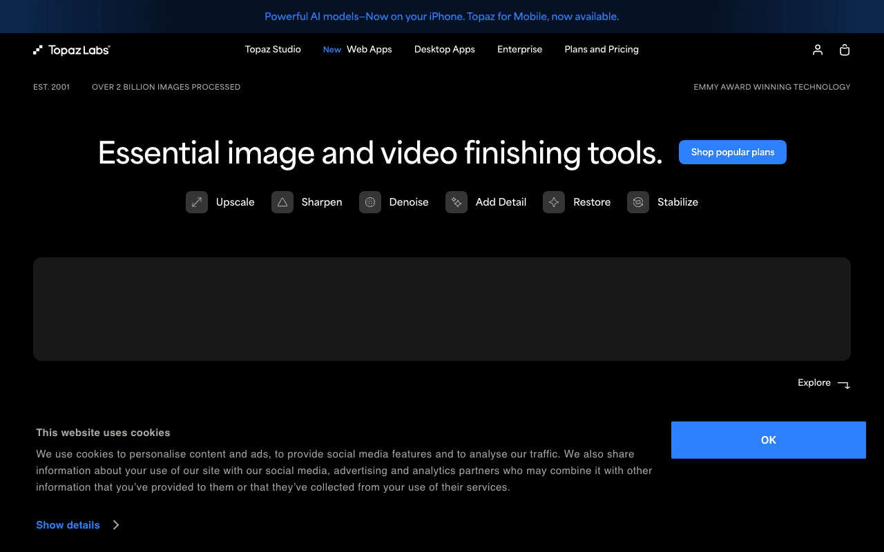 Topaz Labs homepage